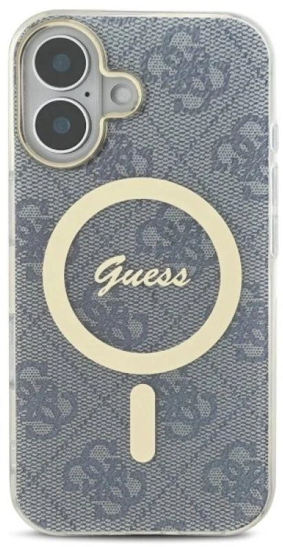 Guess GUHMP16SH4STB Apple iPhone 16 6.1″ mėlynas kietas dėklas IML 4G MagSafe