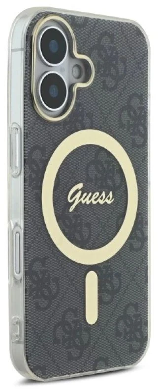 Guess GUHMP16MH4STK Apple iPhone 16 Plus 6.7″ juodos spalvos kietas dėklas IML 4G MagSafe