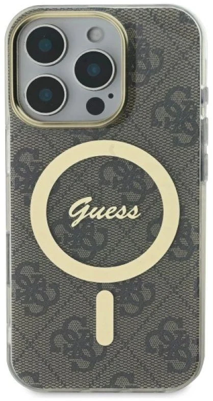 Guess GUHMP16LH4STW Apple iPhone 16 Pro 6.3″ rudos spalvos kietas dėklas IML 4G MagSafe
