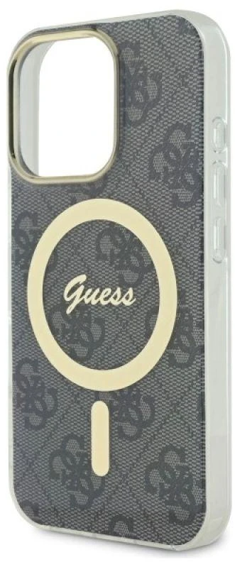 Guess GUHMP16XH4STK Apple iPhone 16 Pro Max 6.9″ juodos spalvos kietas dėklas IML 4G MagSafe