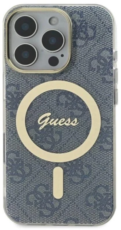 Guess GUHMP16XH4STB Apple iPhone 16 Pro Max 6.9″ mėlynas kietas dėklas IML 4G MagSafe