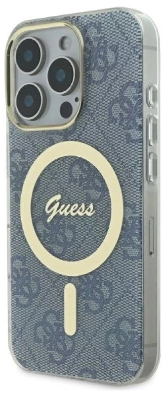 Guess GUHMP16XH4STB Apple iPhone 16 Pro Max 6.9″ mėlynas kietas dėklas IML 4G MagSafe