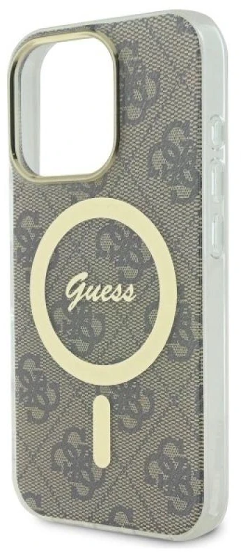 Guess GUHMP16LH4STW Apple iPhone 16 Pro 6.3″ rudos spalvos kietas dėklas IML 4G MagSafe