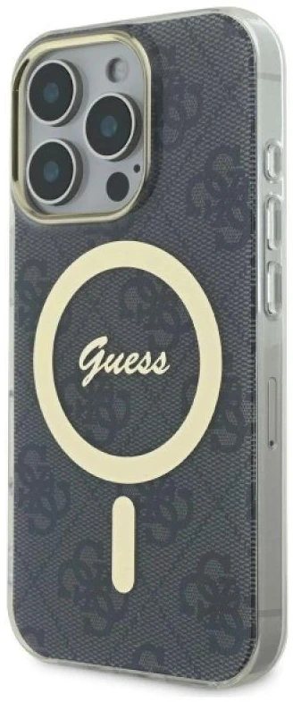 Guess GUHMP16XH4STK Apple iPhone 16 Pro Max 6.9″ juodos spalvos kietas dėklas IML 4G MagSafe
