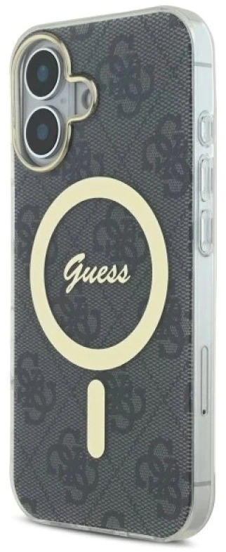 Guess GUHMP16MH4STK Apple iPhone 16 Plus 6.7″ juodos spalvos kietas dėklas IML 4G MagSafe