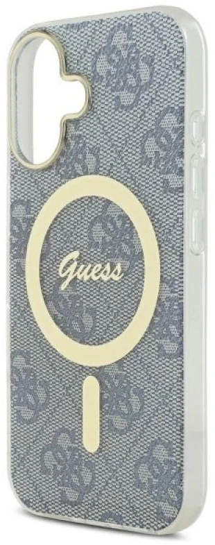 Guess GUHMP16SH4STB Apple iPhone 16 6.1″ mėlynas kietas dėklas IML 4G MagSafe