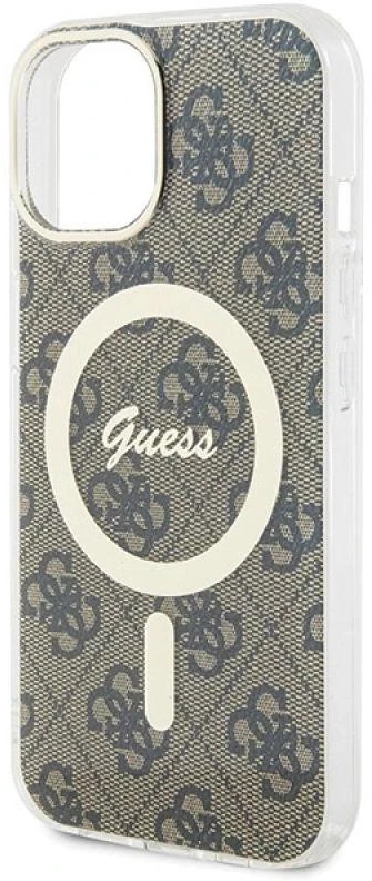 Guess GUHMP15MH4STW Apple iPhone 15 Plu s/ 14 Plus 6.7″ rudos spalvos kietas dėklas IML 4G MagSafe