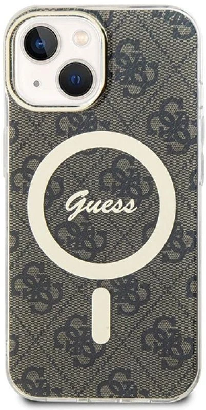 Guess GUHMP15MH4STW Apple iPhone 15 Plu s/ 14 Plus 6.7″ rudos spalvos kietas dėklas IML 4G MagSafe