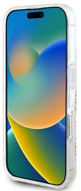 Apple iPhone 16 Plus Guess IML 4G Background MagSafe (GUHMP16MH4DTEH) dėklas telefonui baltos spalvos