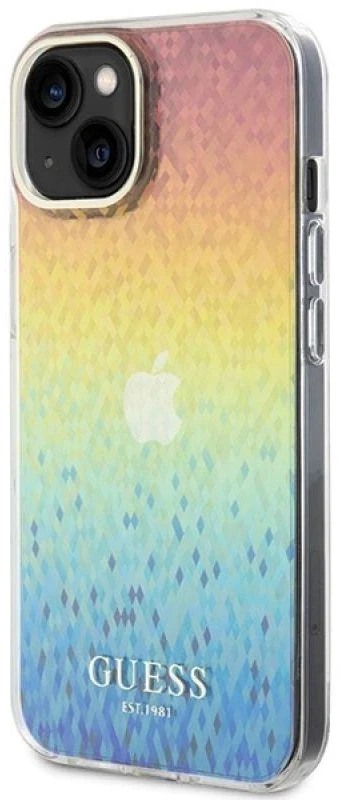 Guess IML Faceted Mirror Disco Iridescent dėklas iPhone 15 - įvairiaspalvis