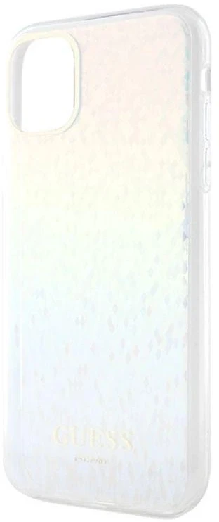 Guess GUHCN61HDECMI Apple iPhone 11 / Xr 6.1″ kietas dėklas IML Faceted Mirror Disco Iridescent