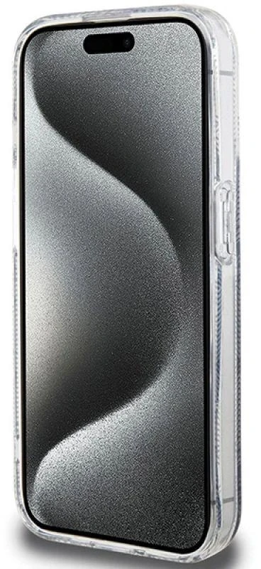 Dėklas GUESS GUHMP15LHGCUSTGK IPHONE 15 PRO 6.1 "Juodas/Juodas HARDCASE IML GCUBE MAGSAFE