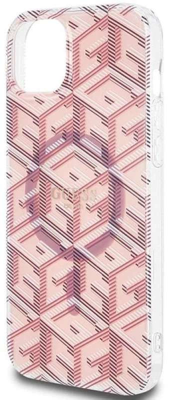 Dėklas GUESS GUHMP15SHGCUSTGP IPHONE 15/14/13 6.1 "Rožinis / Rožinis HARDCASE IML GCUBE MAGSAFE