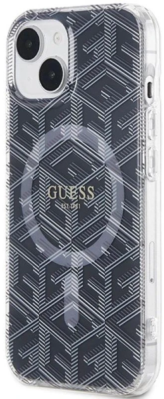 Dėklas GUESS GUHMP15SHGCUSTGK IPHONE 15/14/13 6.1 "Juodas / Juodas HARDCASE IML GCUBE MAGSAFE