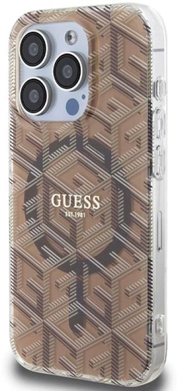 GUESS GUHMP15XHGCUSTGW IPHONE 15 PRO MAX 6.7" RUDAS/RUDAS KIETAS DĖKLAS IML GCUBE MAGSAFE