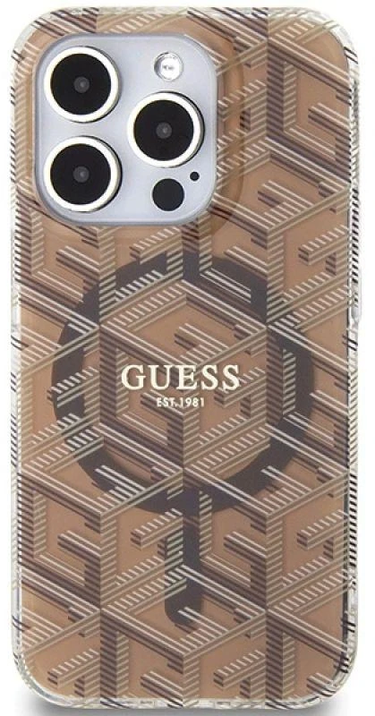 GUESS GUHMP15XHGCUSTGW IPHONE 15 PRO MAX 6.7" RUDAS/RUDAS KIETAS DĖKLAS IML GCUBE MAGSAFE