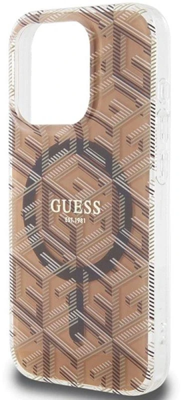 GUESS GUHMP15XHGCUSTGW IPHONE 15 PRO MAX 6.7" RUDAS/RUDAS KIETAS DĖKLAS IML GCUBE MAGSAFE
