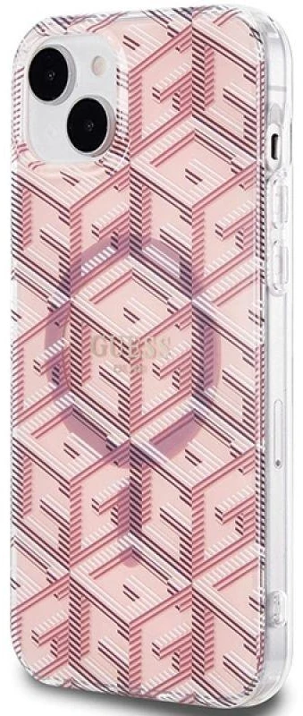 Dėklas GUESS GUHMP15MHGCUSTGP IPHONE 15 PLUS / 14 PLUS 6.7 "Rožinis / Rožinis HARDCASE IML GCUBE MAGSAFE