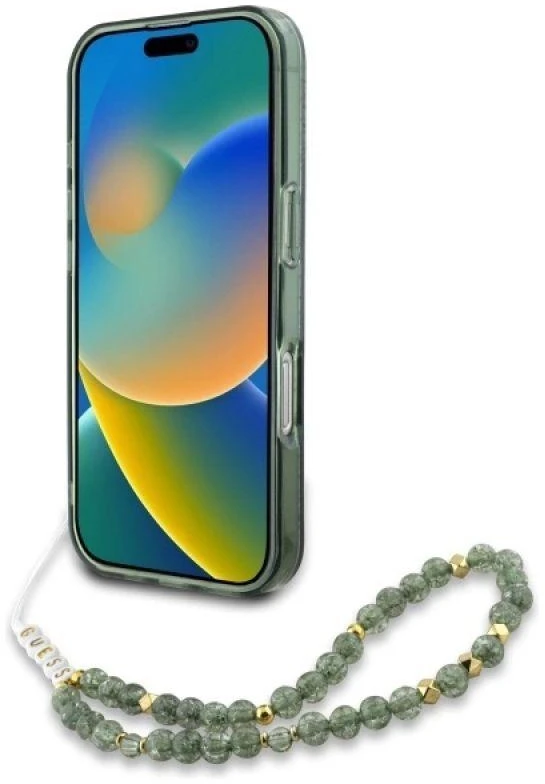 Guess GUHMP16XHCPOFPA Apple iPhone 16 Pro Max 6.9″ žalias kietas dėklas IML Flowers Allover Electro Wit