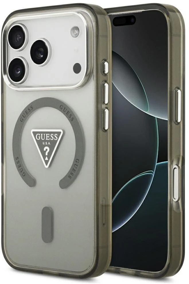 „Guess IML“ gradiento trikampio logotipo „MagSafe“ dėklas, skirtas „iPhone 17 Pro Max“ - Žalias