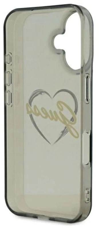 Guess GUHCP16MHCHGSPK Apple iPhone 16 Plus6.7″ juodos spalvos kietas dėklas IML Heart