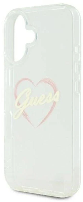 Guess GUHCP16SHCHGSPT Apple iPhone 16 6.1″ skaidrus kietas dėklas IML Heart