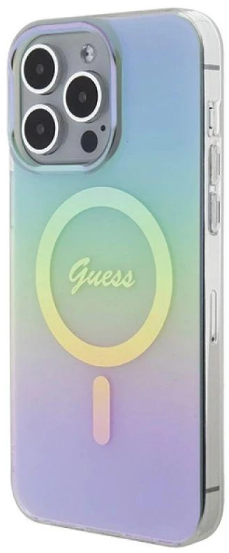 GUESS GUHMP15LHITSQ IPHONE 15 PRO 6.1 "TURKIO SPALVOS / TURKIO SPALVOS KIETAS DĖKLAS IML IRIDESCENT MAGSAFE