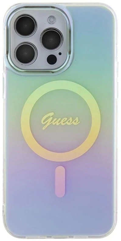 GUESS GUHMP15LHITSQ IPHONE 15 PRO 6.1 "TURKIO SPALVOS / TURKIO SPALVOS KIETAS DĖKLAS IML IRIDESCENT MAGSAFE