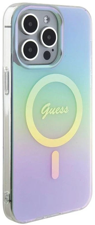 GUESS GUHMP15LHITSQ IPHONE 15 PRO 6.1 "TURKIO SPALVOS / TURKIO SPALVOS KIETAS DĖKLAS IML IRIDESCENT MAGSAFE