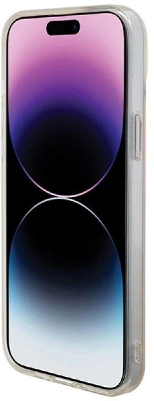 Guess IML Iridescent MagSafe dėklas iPhone 15 Pro - rožinis