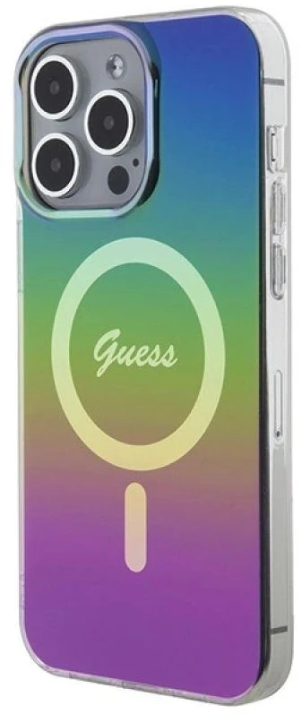 Guess GUHMP15LHITSK Apple iPhone 15 Pro 6.1″ rainbow kietas dėklas IML Iridescent MagSafe