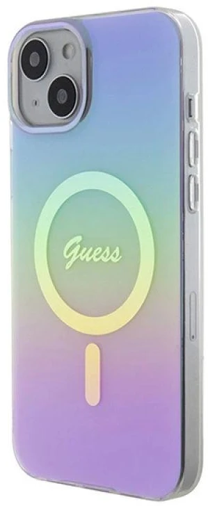 Guess dėklas, skirtas iPhone 15 Plus 6,7 GUHMP15MHITSU HC IML MAGSAFE IRIDESCENT violetinės spalvos inės spalvos