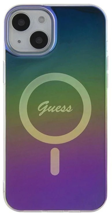 Guess GUHMP15MHITSK Apple iPhone 15 Plus/ 14 Plus 6.7″ rainbow kietas dėklas IML Iridescent MagSa