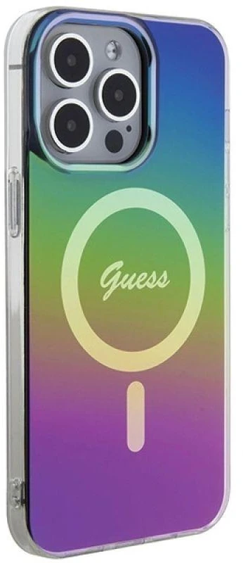 Guess GUHMP15LHITSK Apple iPhone 15 Pro 6.1″ rainbow kietas dėklas IML Iridescent MagSafe