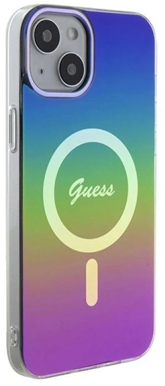 Guess GUHMP15MHITSK Apple iPhone 15 Plus/ 14 Plus 6.7″ rainbow kietas dėklas IML Iridescent MagSa