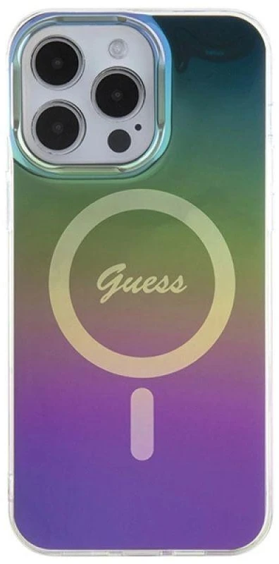 Guess GUHMP15LHITSK Apple iPhone 15 Pro 6.1″ rainbow kietas dėklas IML Iridescent MagSafe