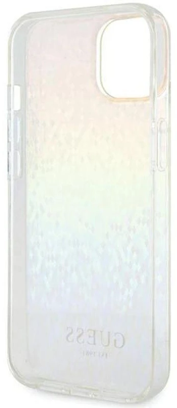 Guess GUHCP12MHDECMI Apple iPhone 12/12 Pro 6.1″ kietas dėklas IML Faceted Mirror Disco Iridescent