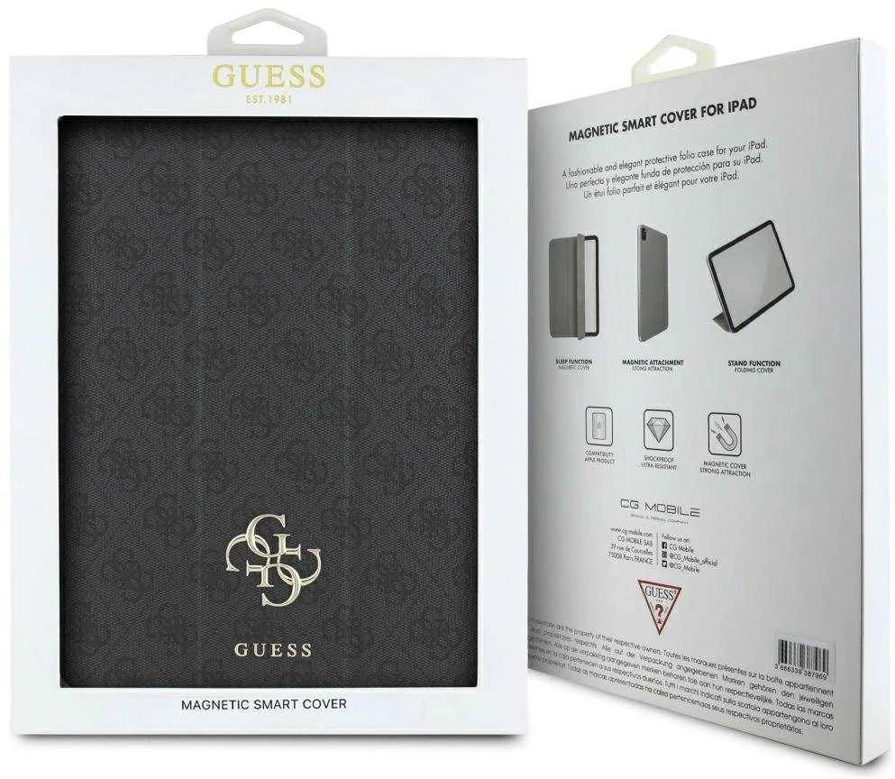 Guess GUFC13RM24PS4SGK Apple iPad Air 13″ 2024 juodos spalvos Magnetic 4G Big Logo