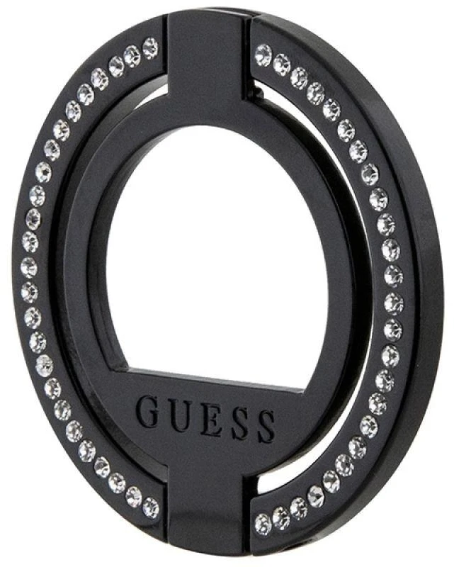 Guess laikiklis GUMRSALDGK Ringstand Rhinestones juodas