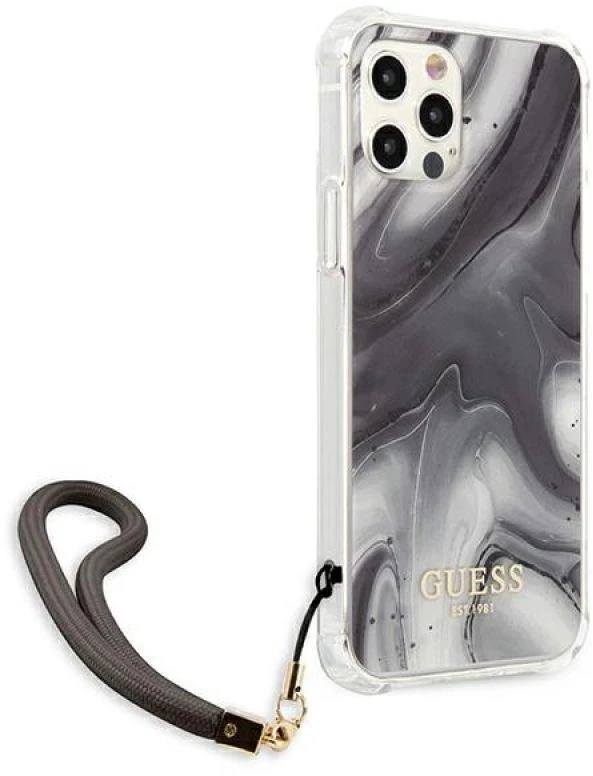 Dėklas Guess GUHCP12MKSMAGR Apple iPhone 12/12 Pro 6,1" pilkos spalvos hardcase Marble Collection