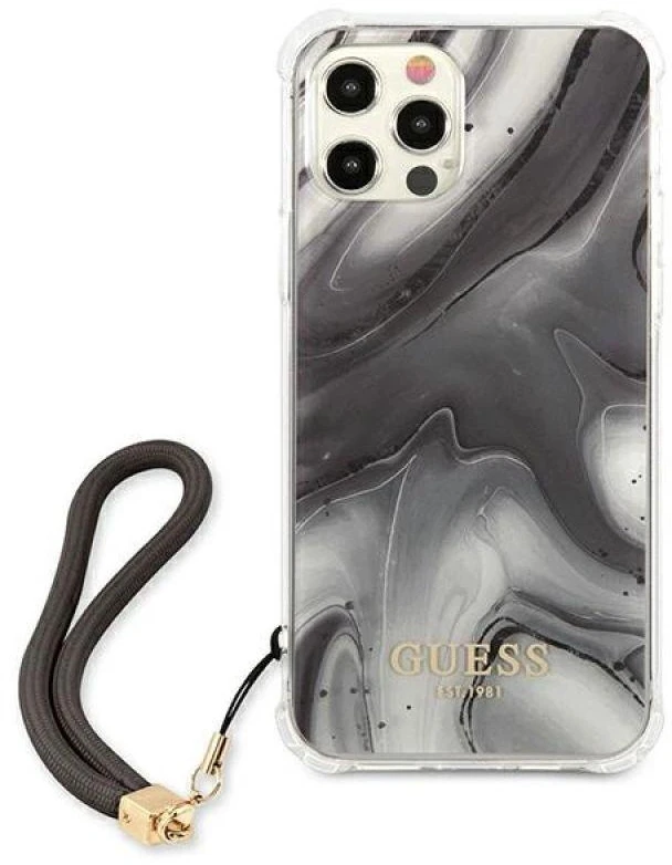 Dėklas Guess GUHCP12MKSMAGR Apple iPhone 12/12 Pro 6,1" pilkos spalvos hardcase Marble Collection