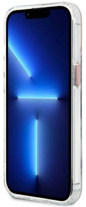 Guess GUHMP13LHTRMP Apple iPhone 13 Pro / 13 6,1″ rožinės spalvos kietas dėklas Metal Outline Magsafe