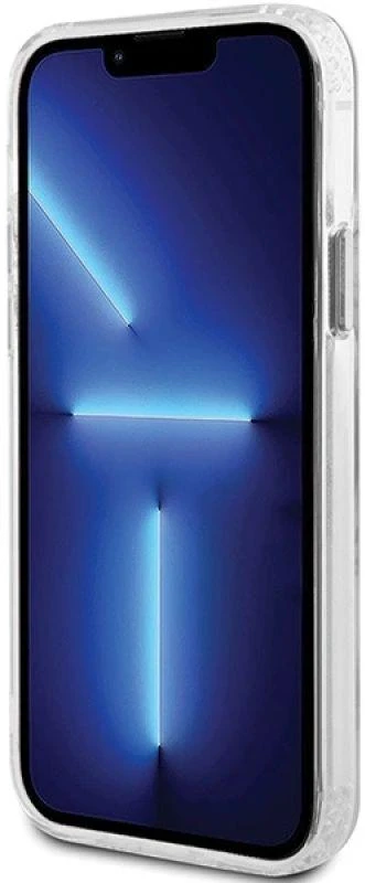 Guess GUHMP12MHTRMS Apple iPhone 12/12 Pro 6.1″ sidabrinis kietas dėklas Metal Outline Magsafe