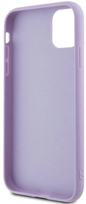 Guess GUHCN61PSFDGSU Apple iPhone 11 / Xr 6.1″ violetinės spalvos kietas dėklas Sequin Script Metal