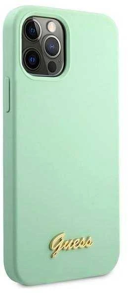 „Guess“ metalinis logotipo dėklas iPhone 12 Pro Max 6.7" - Žalias