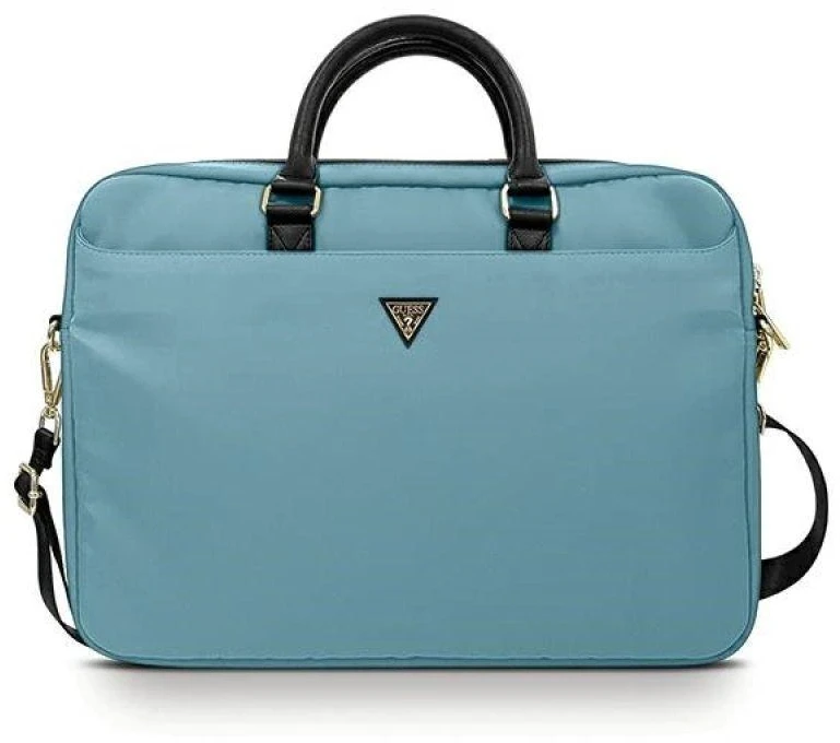 Guess Nylon Triangle Logo bag for a 16" laptop - mėlynas