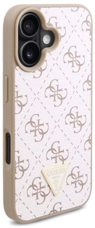 Guess GUHCP16MPG4GPH Apple iPhone 16 Plus 6.7″ baltos spalvos kietas dėklas New 4G Triangle