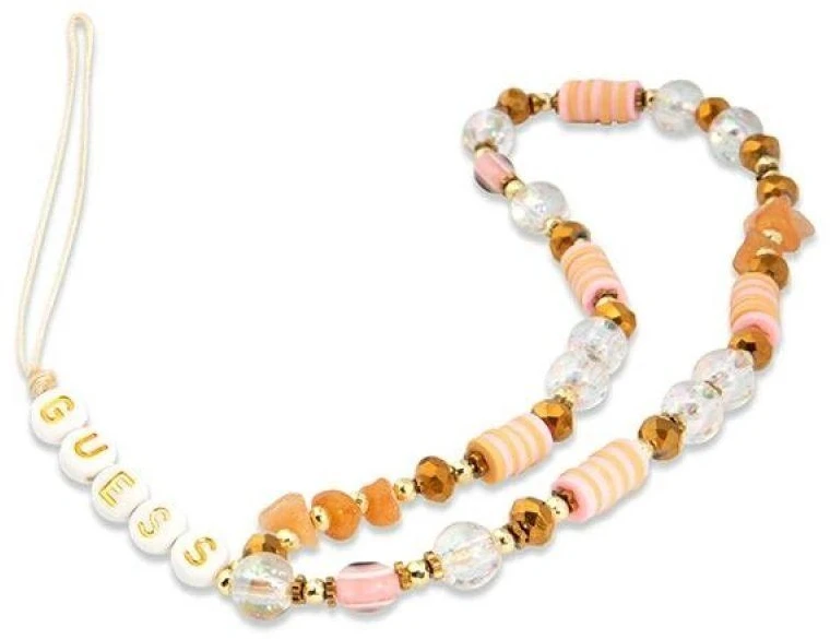Guess virvelė telefonui GUSTBOHP rudos spalvos Beads Bohemia