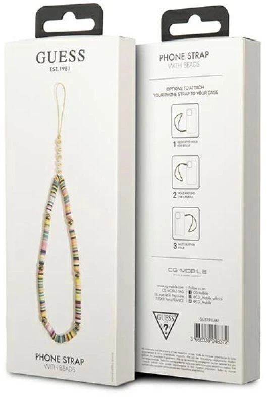 Guess virvelė telefonui GUSTPEAM multicolor Heishi Beads