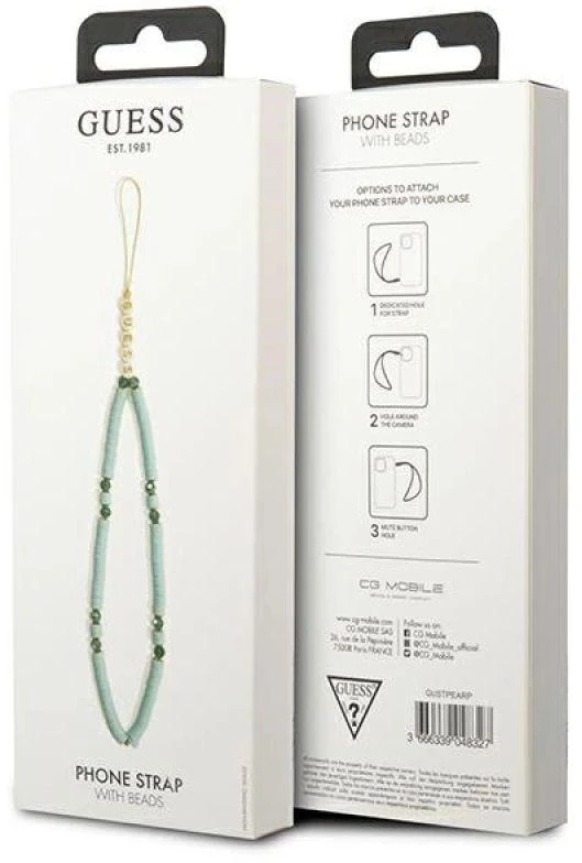 Guess virvelė telefonui GUSTPEARP mėlynas Heishi Beads